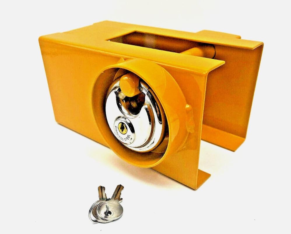 MSA Heavy Duty Tow Hitch Lock & Keys for Towing Caravan Trailer Security Trailer Lock