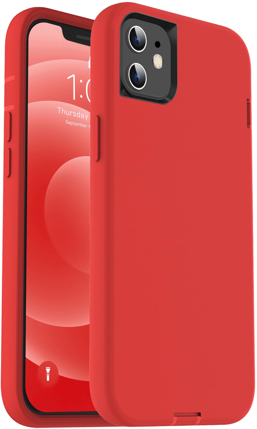 ORIbox for iPhone 12/12 Pro Case, Red, 10 FT Military Grade Drop Protection, Heavy Duty Shockproof Anti-Fall Case, Silicone, Compatible with iPhone 12/12 Pro — image 1