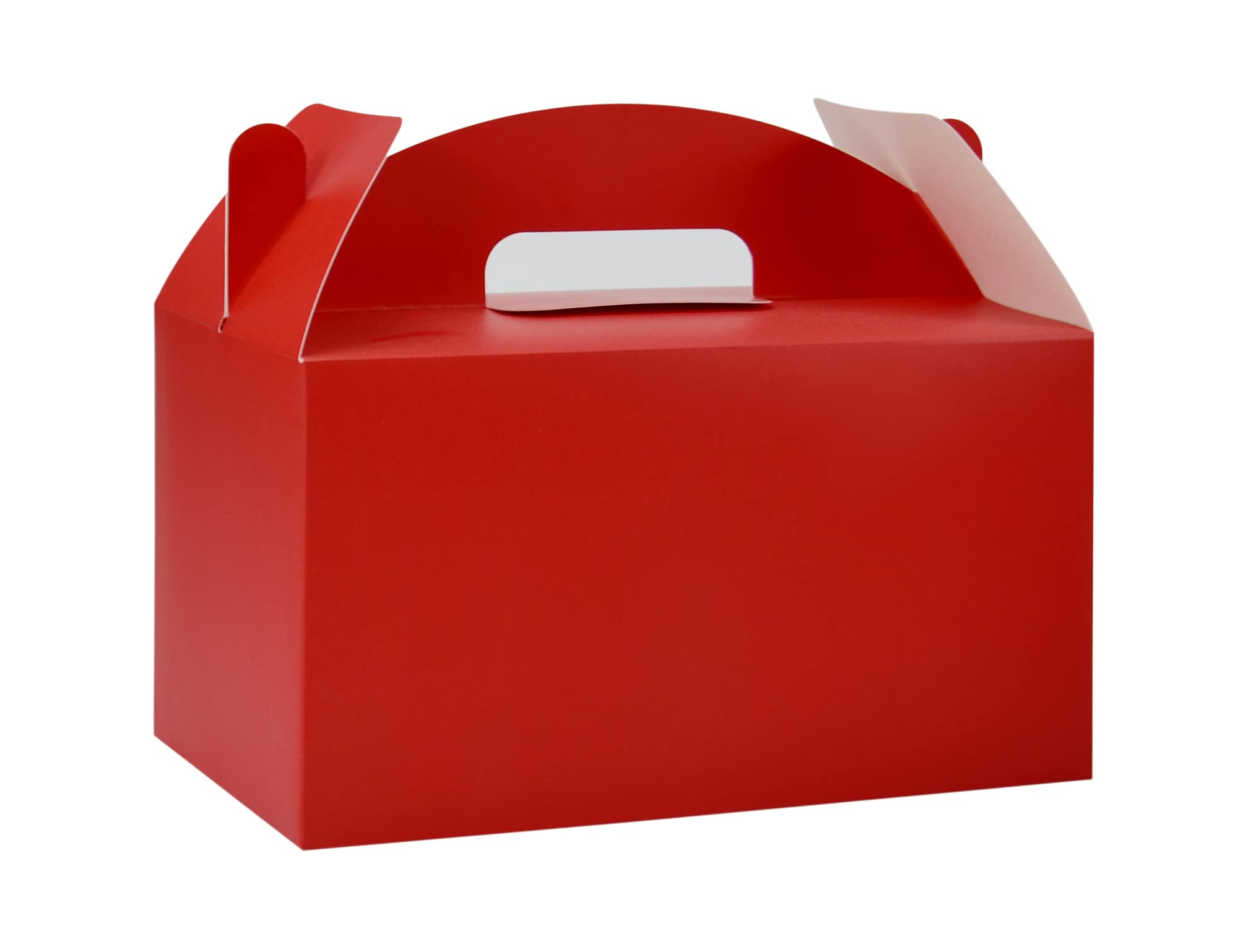 Photo 1 of HUAPRINT Red Treat Boxes - Large Gable Boxes, 30 Pack, 9.45x5x5Inches - Perfect for Birthday Parties, Baby Showers, Weddings & Christmas