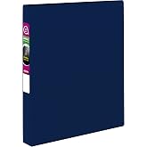 Avery Durable 3 Ring Binder, 1" Slant Rings, 1 Blue Binder | For Daily School and Office Use, DuraHinge Tear-Resistant Spine, DuraEdge Split-Resistant Sides, Linen-Texture Finish