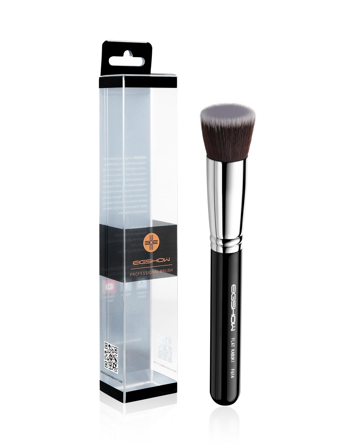 Flat Foundation Brush, EIGSHOW Face Makeup Brush Flat Kabuki Foundation Brush for Liquid or Cream Foundation Kabuki Makeup, F614