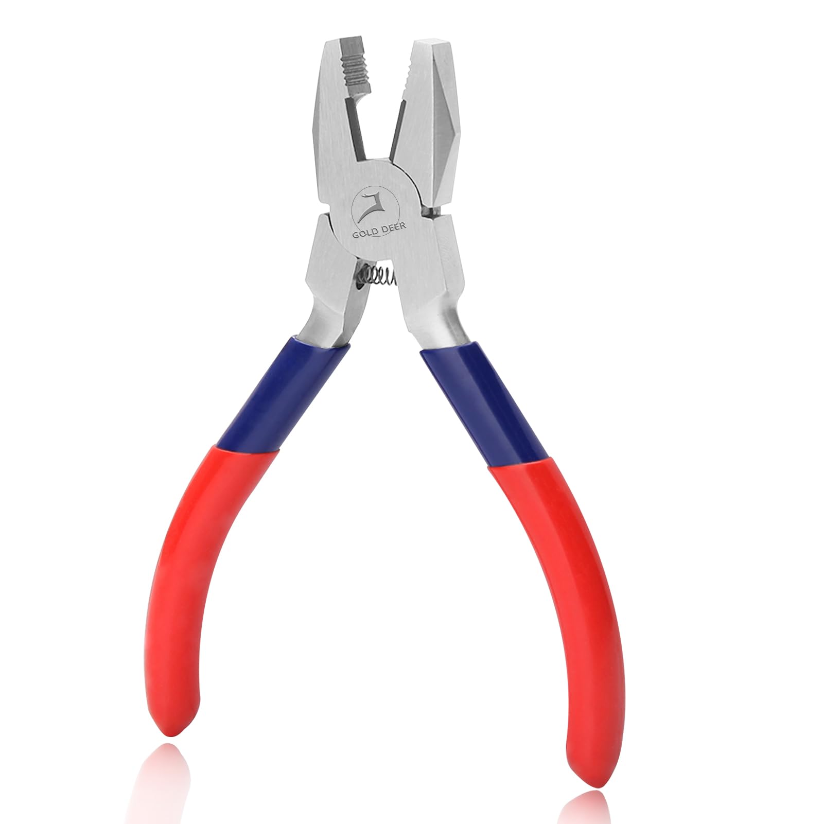 GOLD DEER Mini Linemans Pliers with Serrated Jaw Electrical Pliers Side Cutter for Arts Hobby Craft Mechanical Work Small Electronics