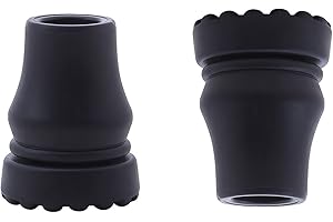 Rubber Cane Tips 7/8 Inch Heavy Duty Walking Cane Tips Non-Slip Sturdy Replacement Cane Tip for Seniors Walking Stick/Hiking 