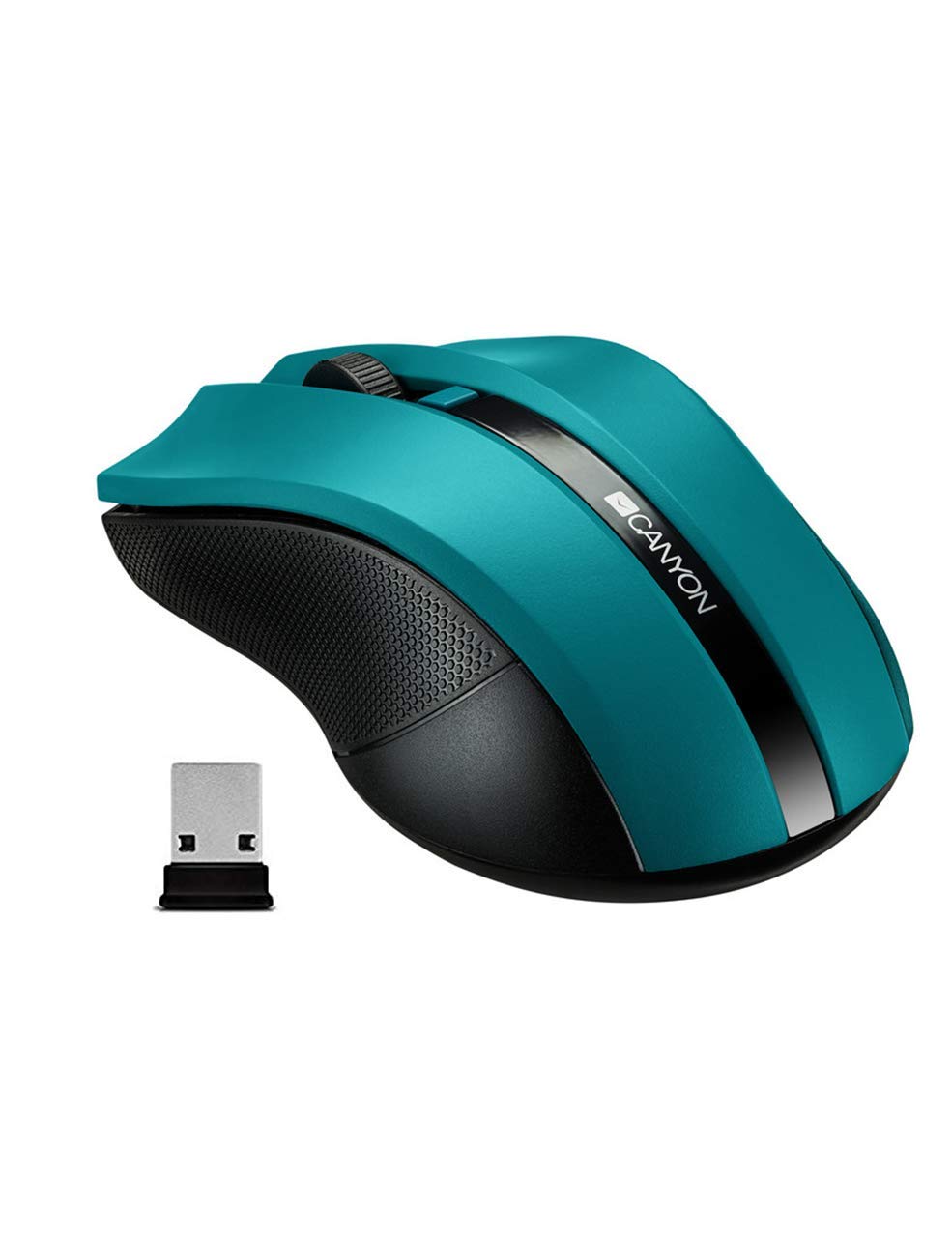 CANYON Optical Wireless Mouse 2.4 GHz with 4 Buttons, DPI 800/1200/1600, 122 x 69 x 40 mm (Green)