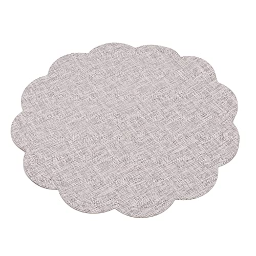 Mimo Style Lugar Americano Linha Candian, Feito de Tecido Poliuretano Cinza. Possui Detalhes Arredondados nas Bordas do Mesmo Tecido. Clássico, Simples e Elegante é a Opção Perfeita Para Sua Mesa