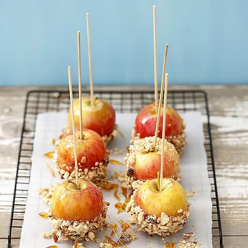 HANSGO 280PCS Candy Apple Skewers Bulk, Bamboo Sticks 8Inch Semi-point Sticks Corn Dog Sticks Lollipop Sticks Sausage Meat Fruit Chocolate Fountain Skewers