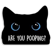 Are You Pooping Cat Decoration Signs Funny Bathroom Acrylic Decor Sign Black Cat Decor For Home Bathroom Lover Gifts For Women Men