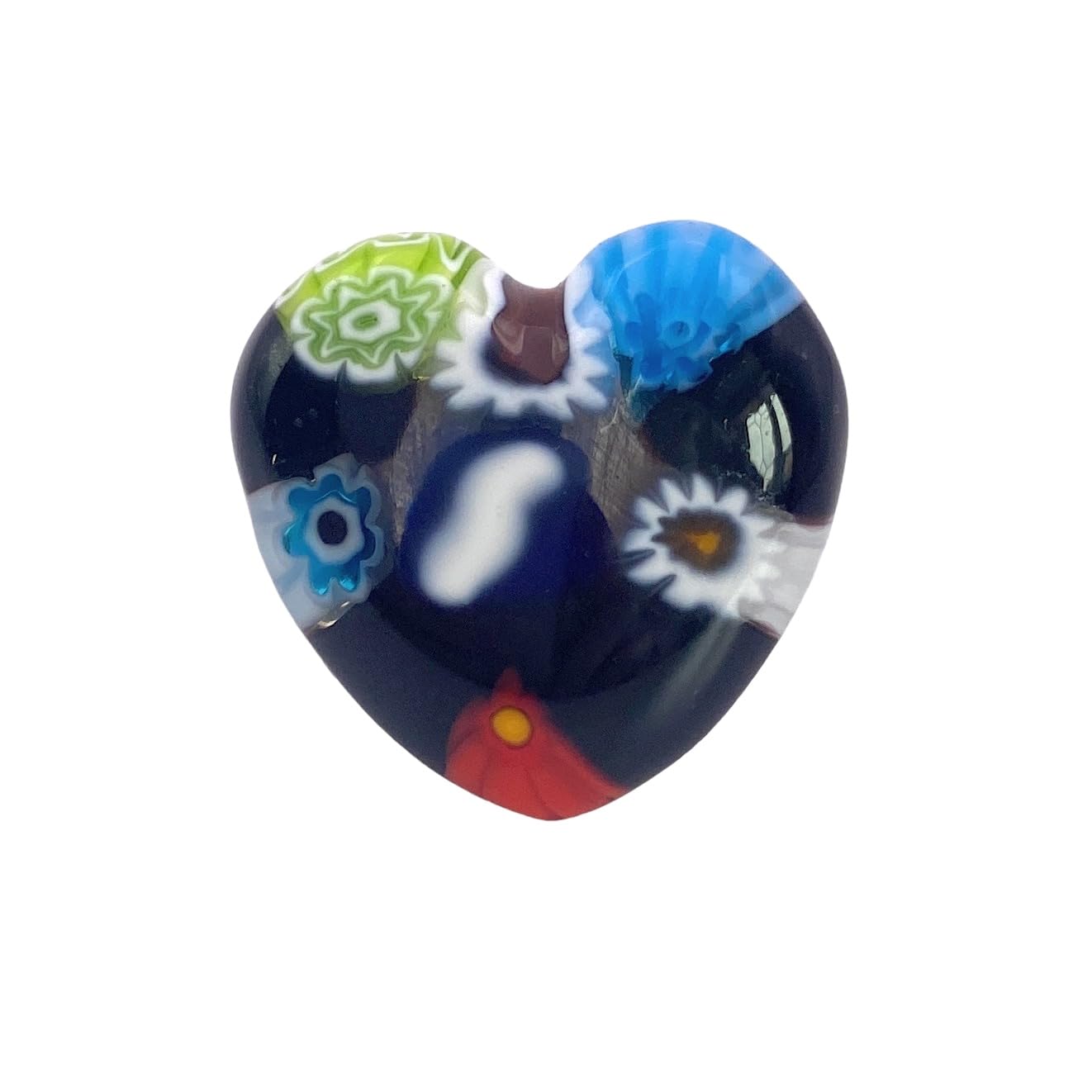 Murano Glass Ring, Heart Ring, Handmade Glass Ring, Millefiori Ring, Glass Ring, Chunky Statement Ring, Adjustable Ring, One Size Fits All, Certificate of Authenticity