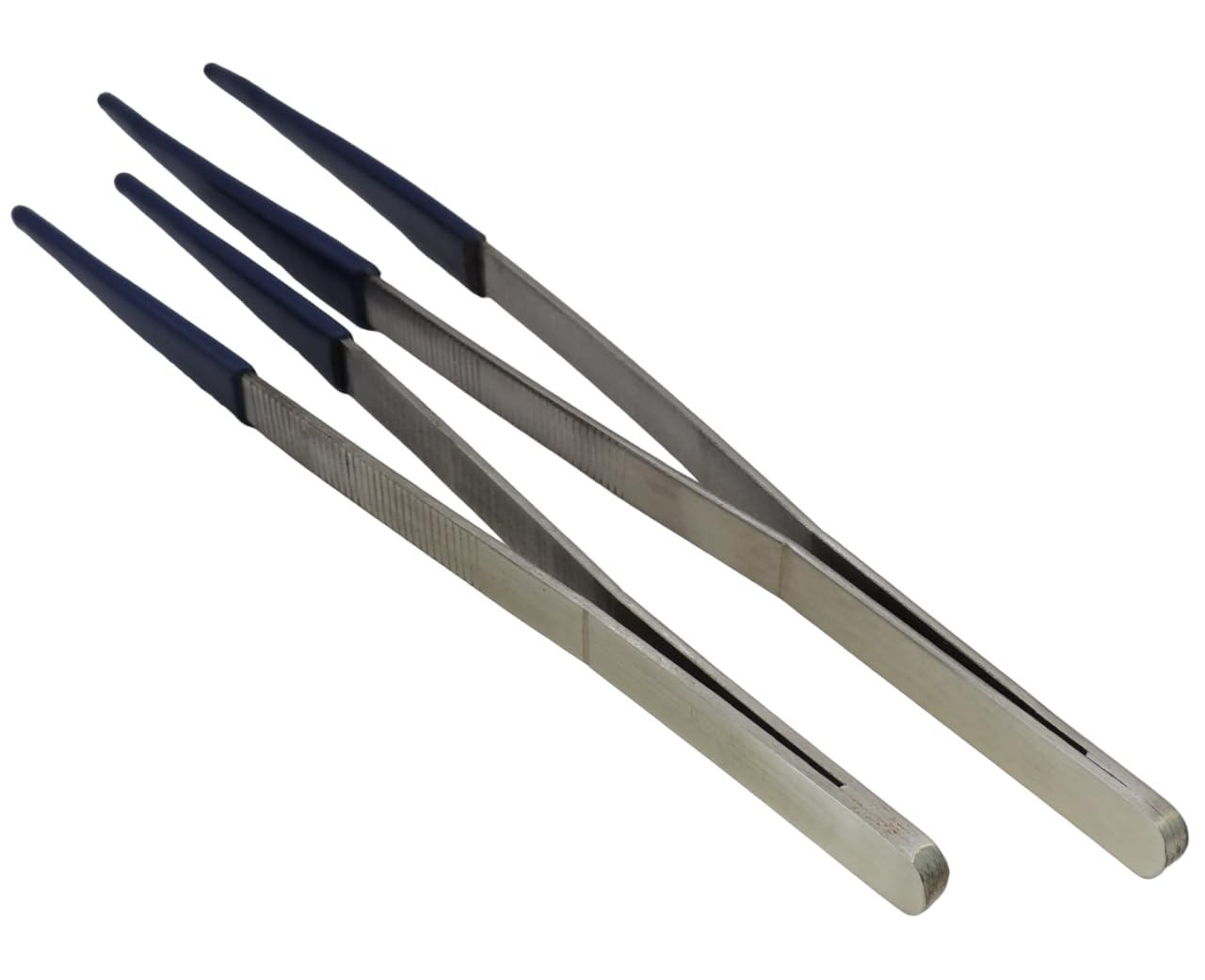 2 x 205mm & 250mm Long Tweezers with PVC Tips - Use for Ultrasonic Cleaning in Watchmaking, Jewellery