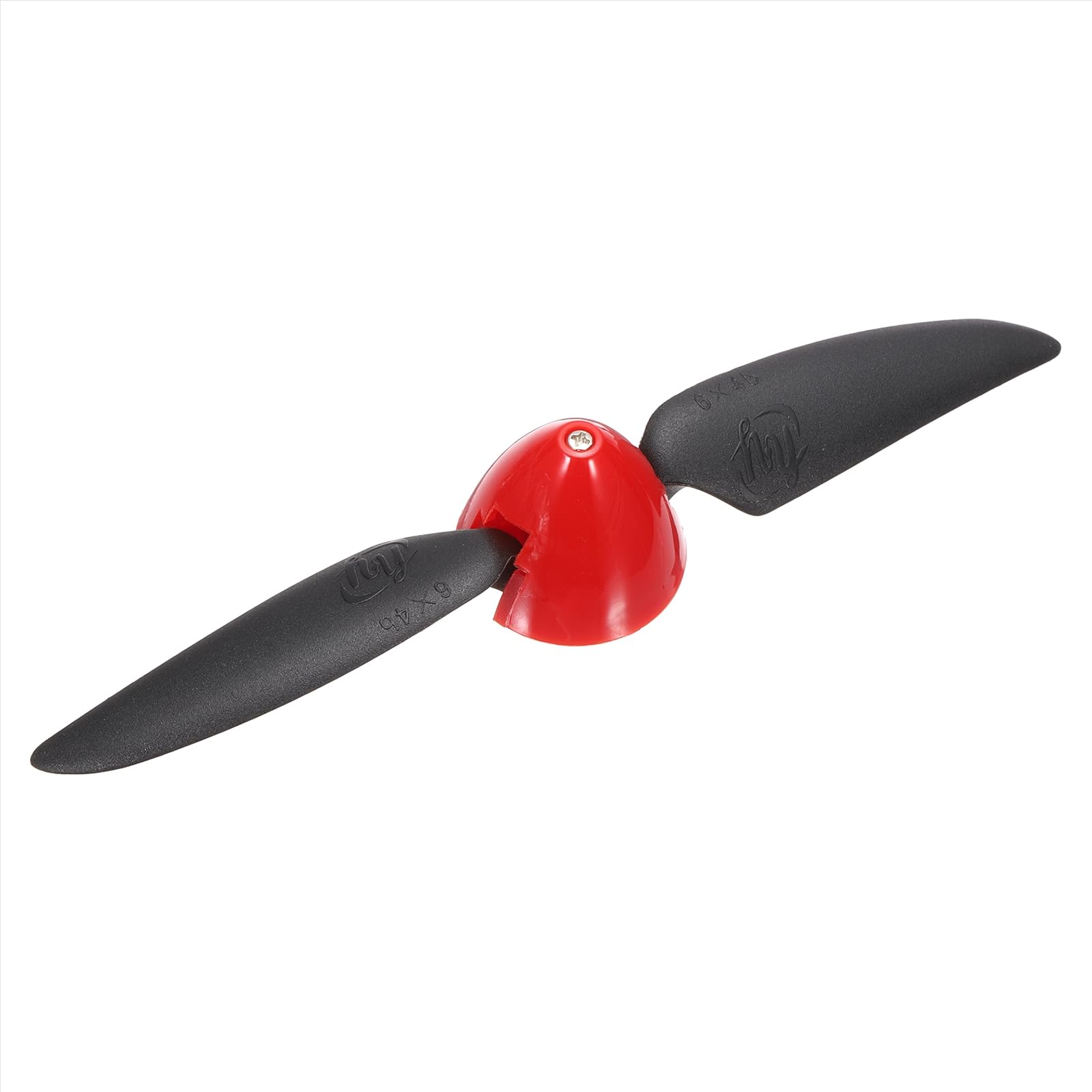 sourcing map 6x4 Inch RC Plane Propeller, RC Folding Propellers Spinner Size D30.5xH26mm 3.17mm Motor Shaft Dia 2-Vane with Nylon Plastic Spinner for Airplane Helicopter(Black Red)