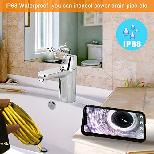 BlueFire 5MP HD WiFi Borescope 1944P SemiRigid Wireless Endoscope IP68