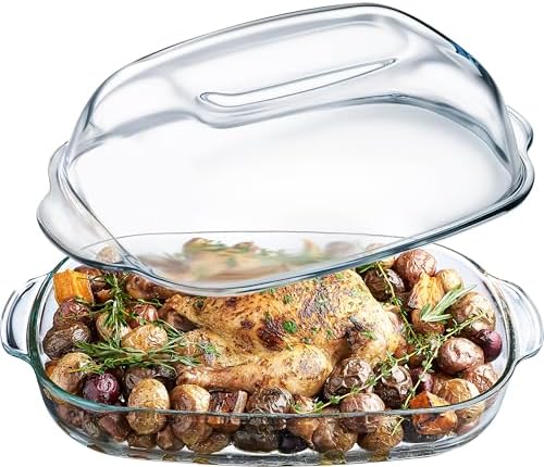 Simax Casserole Dish For Oven: Glass Baking Dish With High Lid Set