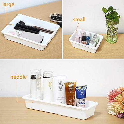 Mebbay 6 Pack Expandable Drawer Organizer Makeup Drawer Organizer
