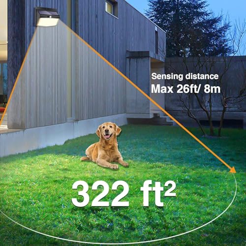 Peasur Solar Lights for Outdoor Use with Motion Sensor, [Pack of 3] Solar Lamp Outdoor 180° Super Bright Solar Light with Motion Sensor Security Wall Light 3 Modes IP65 Waterproof Wall Light Garden