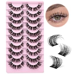 wiwoseo Cluster Lashes Extension Strip Eyelashes
