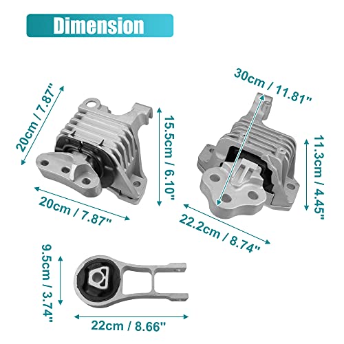 FOR Engine Motor & Trans Mount For Jeep Cherokee Set 2014-2019 2.4L