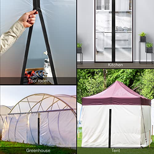 VIVOSUN Two Packs Heavy Duty Peel & Stick Zipper for Dust Barriers