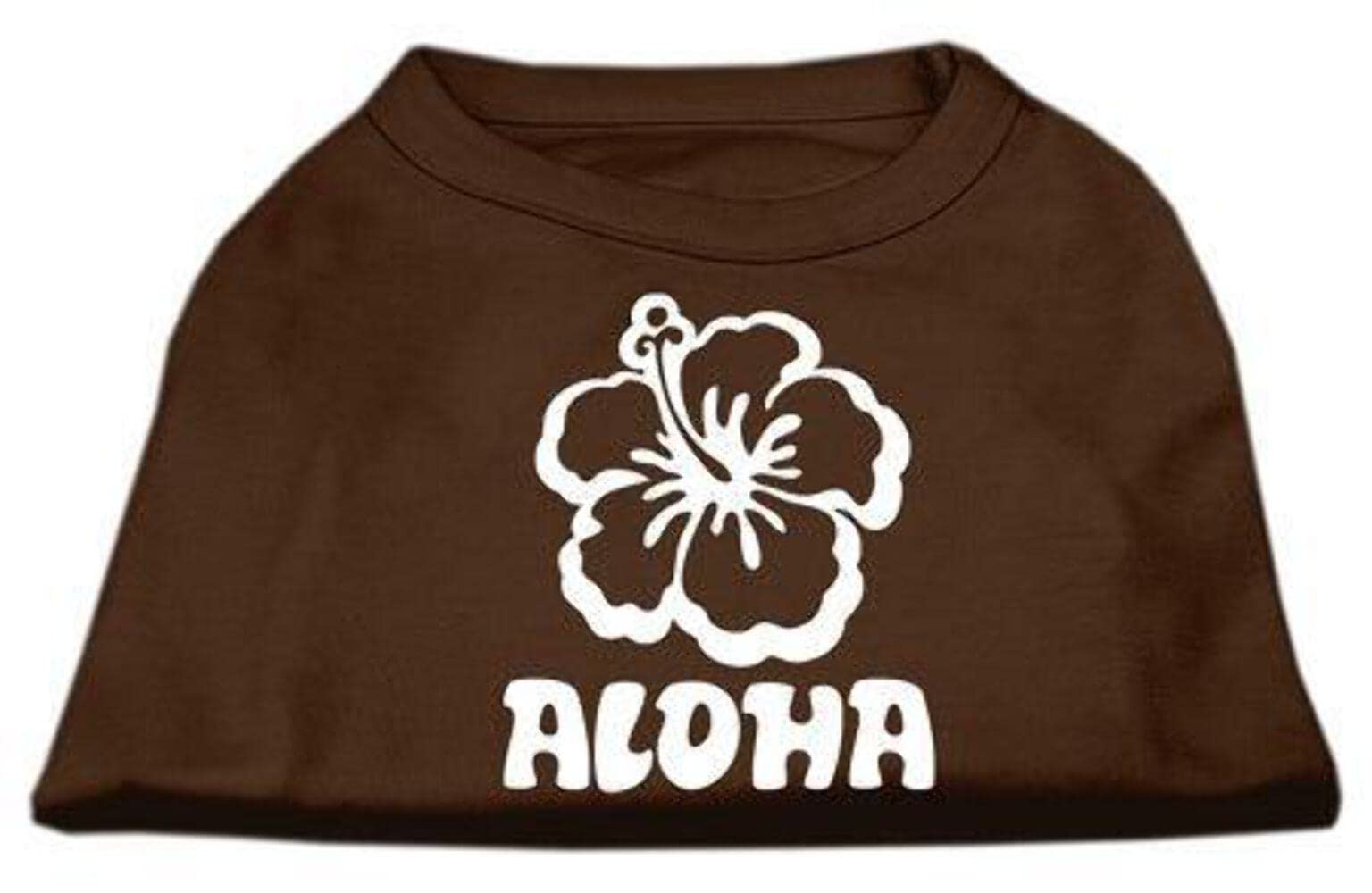 Mirage Aloha Flower Screen Print Shirt, Medium, Brown