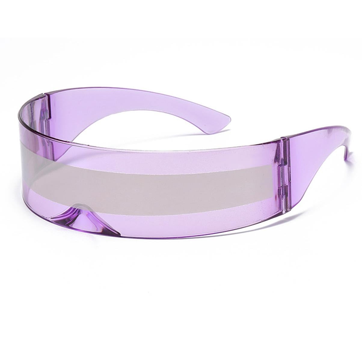 RuiJOTWAT Futuristic Sunglasses, Purple Mirror Lens Sunglasses Visor Masquerade Party