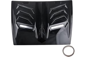 Geynutaly 1 PCS Car Air Flow Intake Hood Scoop Vent Bonnet Decorative Cover Universal Auto Exterior Access B, Black, 00413270A2