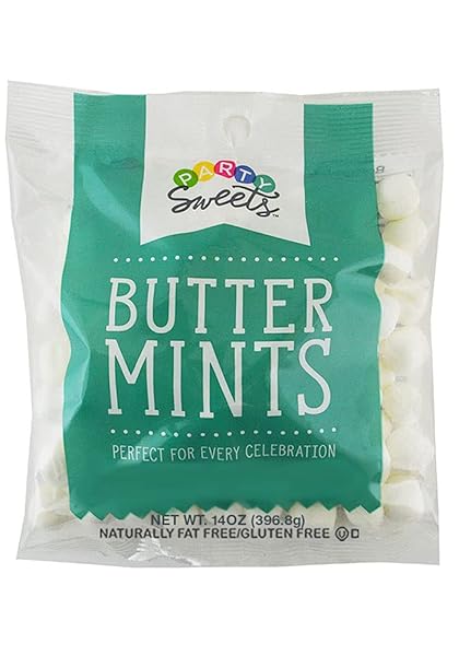 PARTY SWEETS WHITE BUTTERMINTS, 14 OUNCE, APPX. 100 PIECES FROM HOSPITALITY MINTS