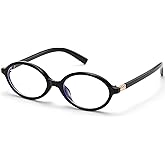 ViewJoy Retro Oval Blue Light Glasses for Women Fashion Computer Glasses Bluelight Blocking Eyewear Vintage Frame