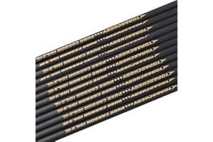 TOPARCHERY Arrow Shafts Pure Carbon Shafts 33 Inch Arrow Tube Spine 300 350 400 500 600 for DIY Hunting Arrows Recurve Bow Compound Bow 12Pcs