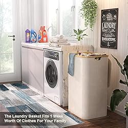 Homykic Laundry Hamper with Lid, 100L Tall Laundry