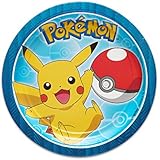 American Greetings Pokémon 8 Count Dessert Small Round Plate