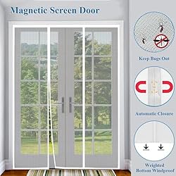 Magnetic Screen Door 205x200cm Full Frame with