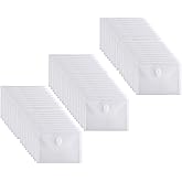 YESSART 5x7 Small Plastic Envelopes Hook Loop Closure Receipt Storage Holder 60 Pack