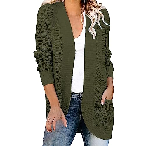 ADJHDFH White Sweaters For Women Blue Cardigan Long