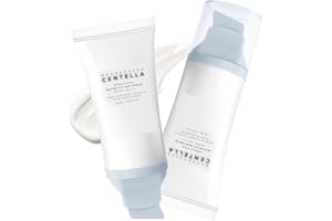 PUTYHET 2PCS Centella Sunscreen SPF 50, 50ML Sunscreen Face Serum, Daily UV Defense Sunblock Summer for Face, Travel Essentials for Black Girl