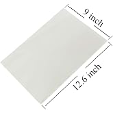50/100/200 sheets Count Edible Rectangle Rice and Wafer Paper,9x12.6 inches for candy packaging or food decoration (50)