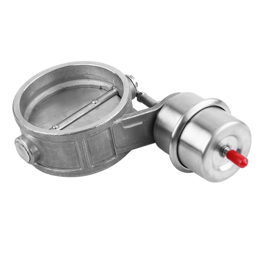 Qiilu Car Exhaust Control Valve, 3in Cutout Pipe Vacuum Actuator Exhaust Pipe Valve (closed style)