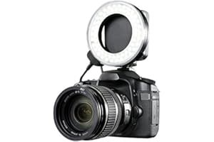 Dual Macro LED Ring Light for The Canon PowerShot SX70 HS - Includes Lens Adapter & Bracket
