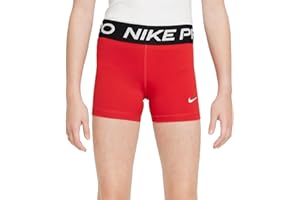 Nike Girls Pro Shorts (Little Kid/Big Kid) University Red/White L Big Kid