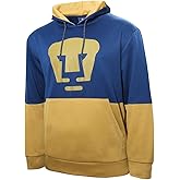 Icon Sports Men’s Pullover Hoodie – Official Soccer Football Club Team Casual Long Sleeve Sweatshirt Sports Active Top (Pumas UNAM Horizon/Navy, Medium)