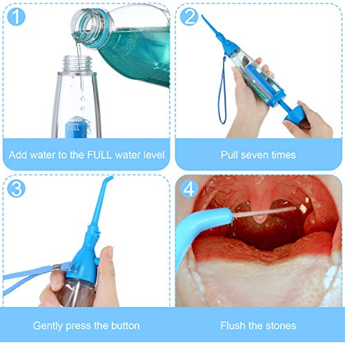 Tonsil Stone Remover Dental Water Jet Flosser Manual Pump Type Low