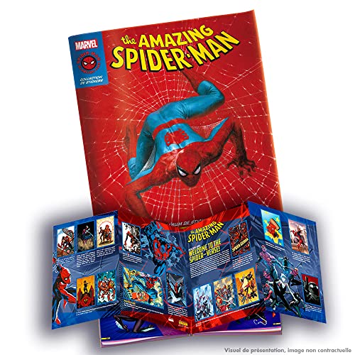 Panini 004378AF Spiderman 60th Anniversary Album with Rank Card (French) [ the stickers are sold separately]
