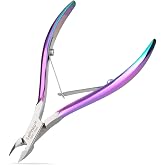 LePinko Professional Cuticle Trimmer Kit, 7mm Jaw, Rainbow Color | Super Sharp Labor-saving Dead Skin Remover for Fingernail Toenail, Manicure Pedicure Tool for Women Men, Home Salon Use
