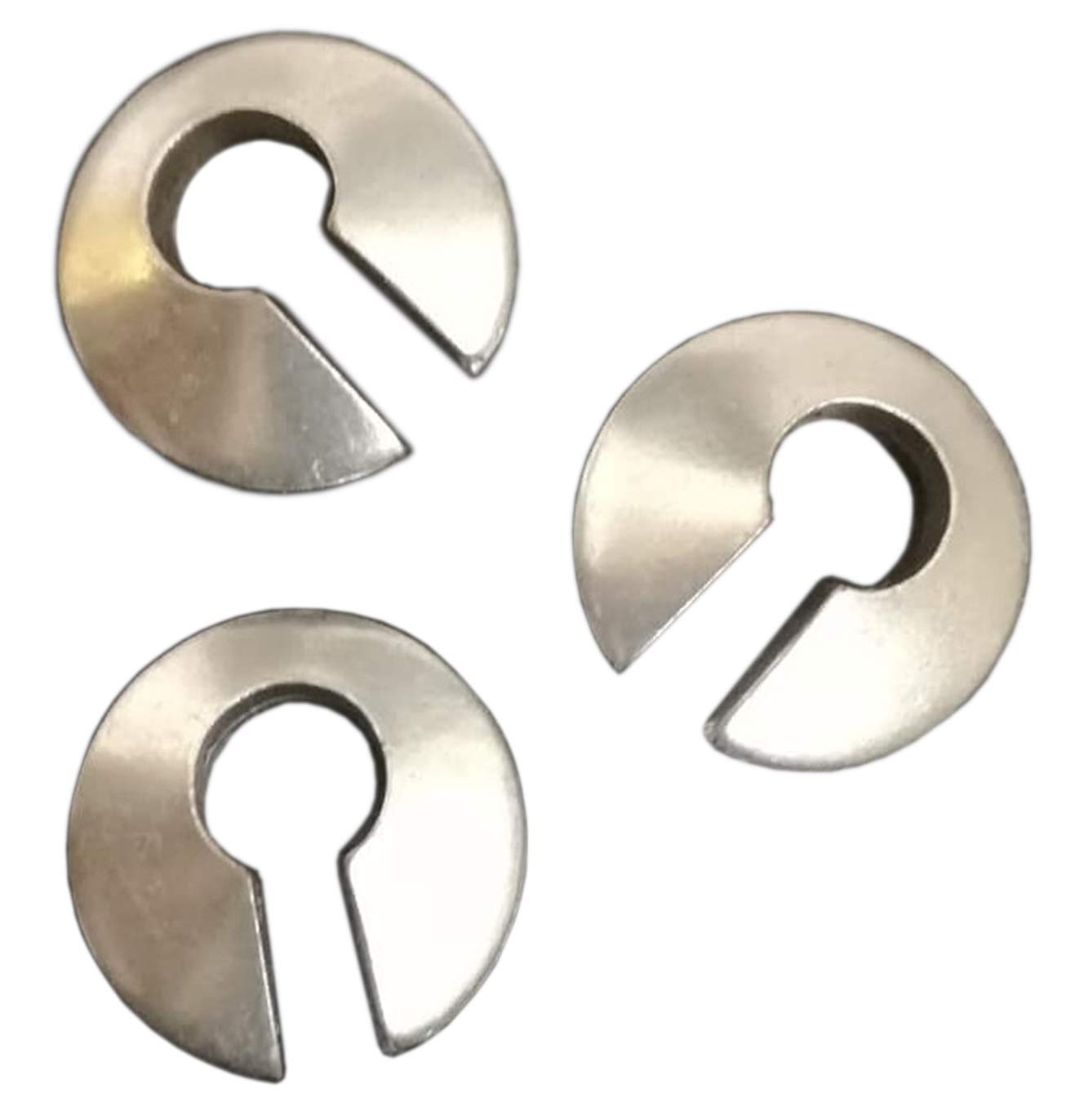 Eurofusioni Silver plated Ear Weights for Stretched Lobes - Three Earring Plugs LOCKS - Unique original model handmade by Italian craftsman - Inch 0,78 x 0,78