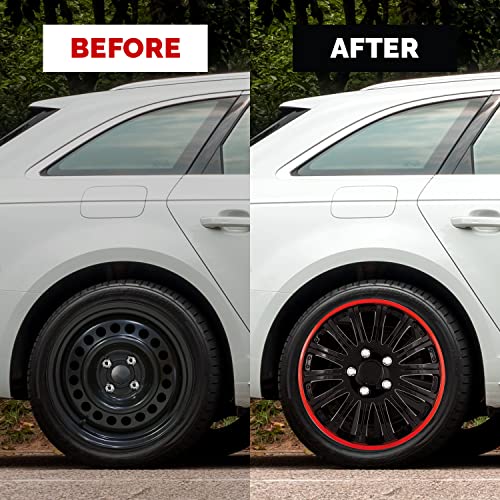 Pilot Automotive WH52716REBX 16 Inch Cobra Black Chrome with Red