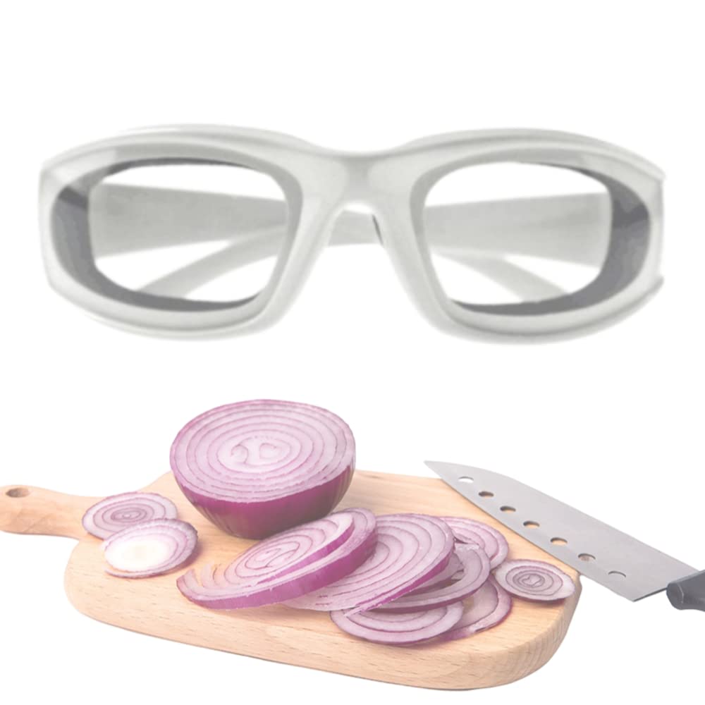 Lilibeila Onion Goggles,No Tears Glasses Goggles, Anti Scratch Goggle for Cooking Kitchen (white)