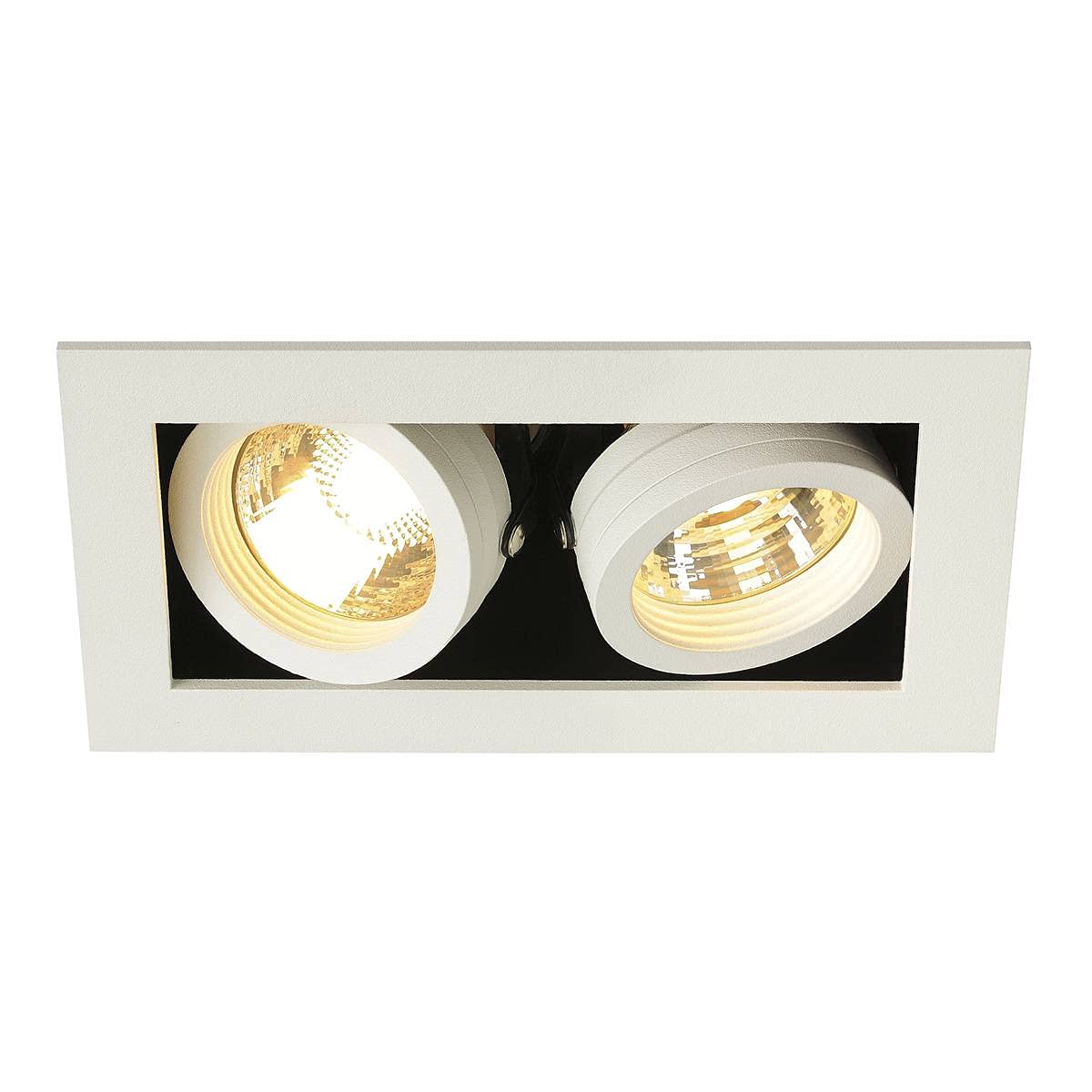 SLV recessed Ceiling Light KADUX 2 / spot, floodlight, Ceiling spot, Ceiling Light, Built-in LED Light, Internal Lighting / GU10 50W White
