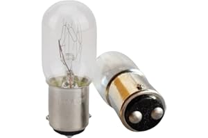 Piumeif (2 PCS) Push in Type Clear Light Bulbs fits for Kenmore Singer Janome Other Old Style Sewing Machine Bulb 15W 120V