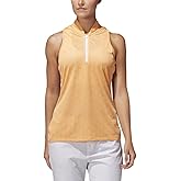 adidas Women's Essentials Sleeveless Polo Shirt (US, Alpha, Large, Regular, Regular, Geometric Orange Sherbert)