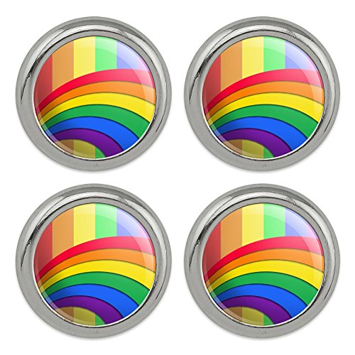 Double Rainbow Pride Arc Metal Craft Sewing Novelty Buttons - Set of 4