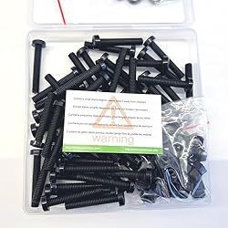 Pzsmocn 150 Pieces/50 Sets M5*30 mm Plastic Black