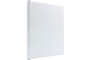 Bindertek Faux Leather Springback Thesis Binder - White, 1" Spine Width, 150 Sheet Capacity, High-Tension Spring Clamp Style, Perfect for Thesis Work, Legal Documents, Menus, Portfolios, Photography